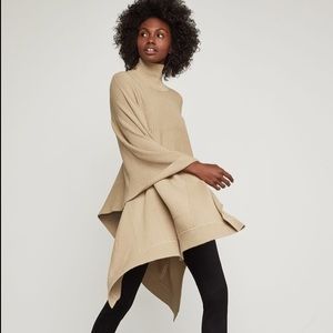 NWT BCBGmaxazaria ribbed turtleneck poncho sweater